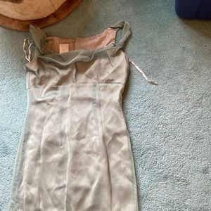 Green and gold shimmer gown worn once size 8